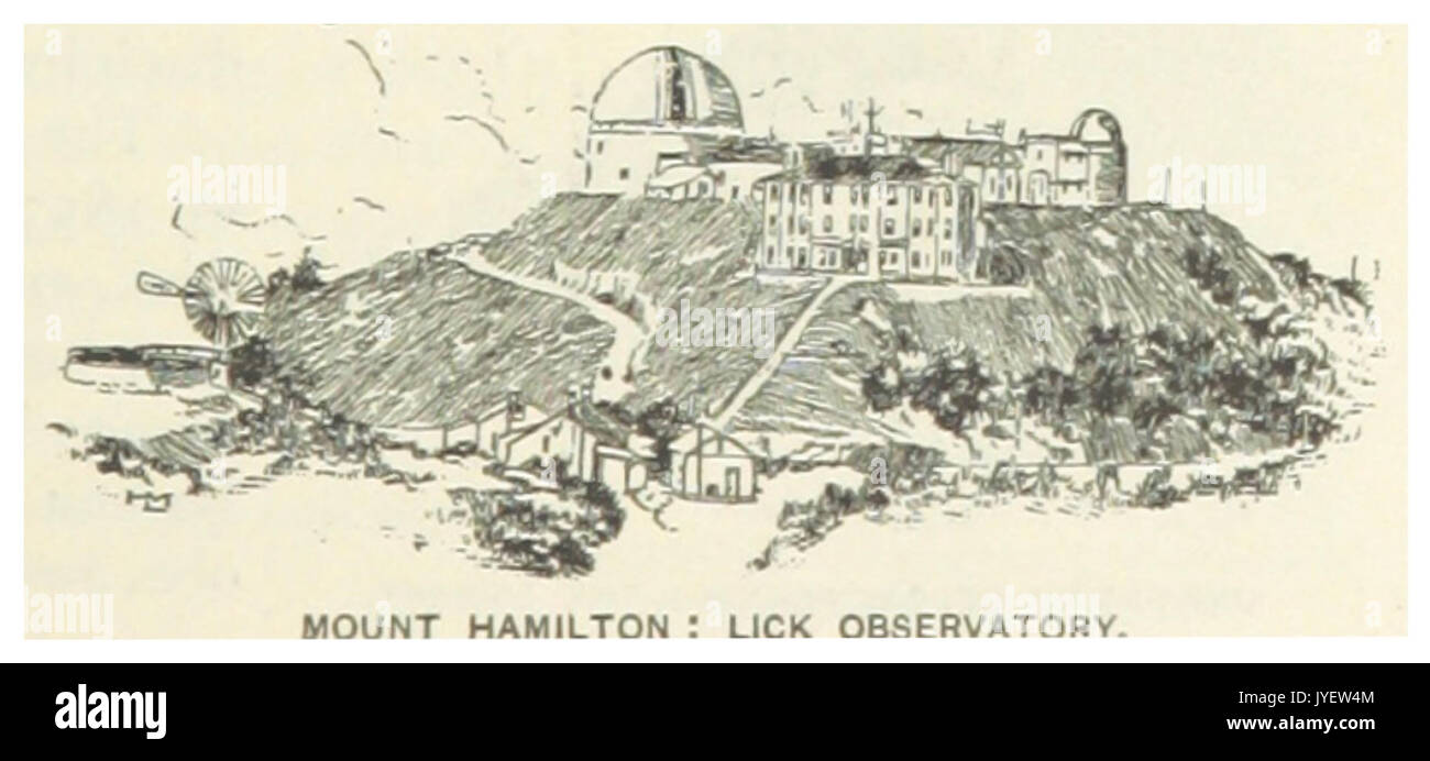 US CA(1891) p095 MOUNT HAMILTON, LICK OBSERVATORY Stock Photo