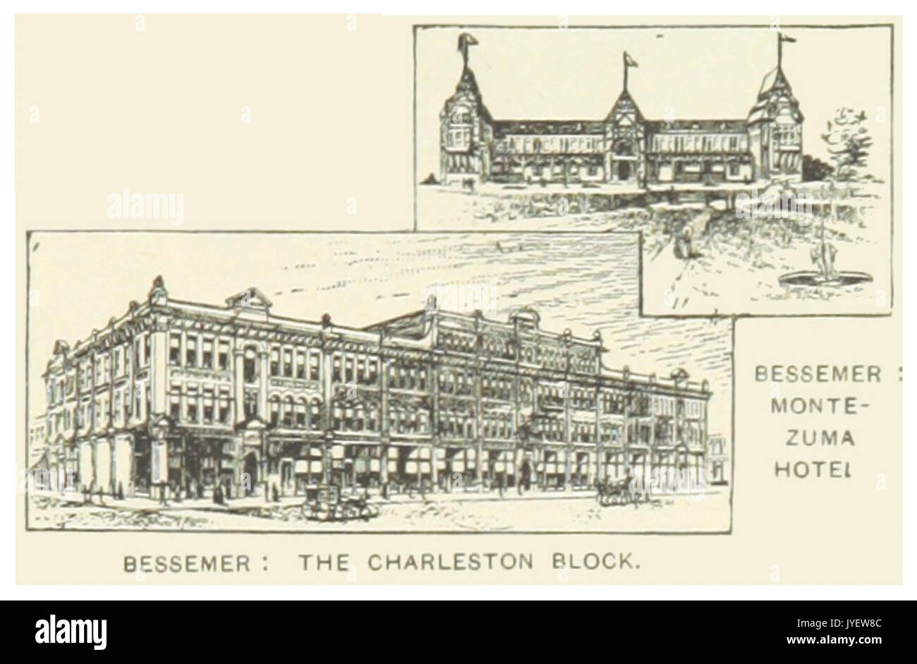 US AL(1891) p041 BESSEMER, BUILDINGS Stock Photo Alamy