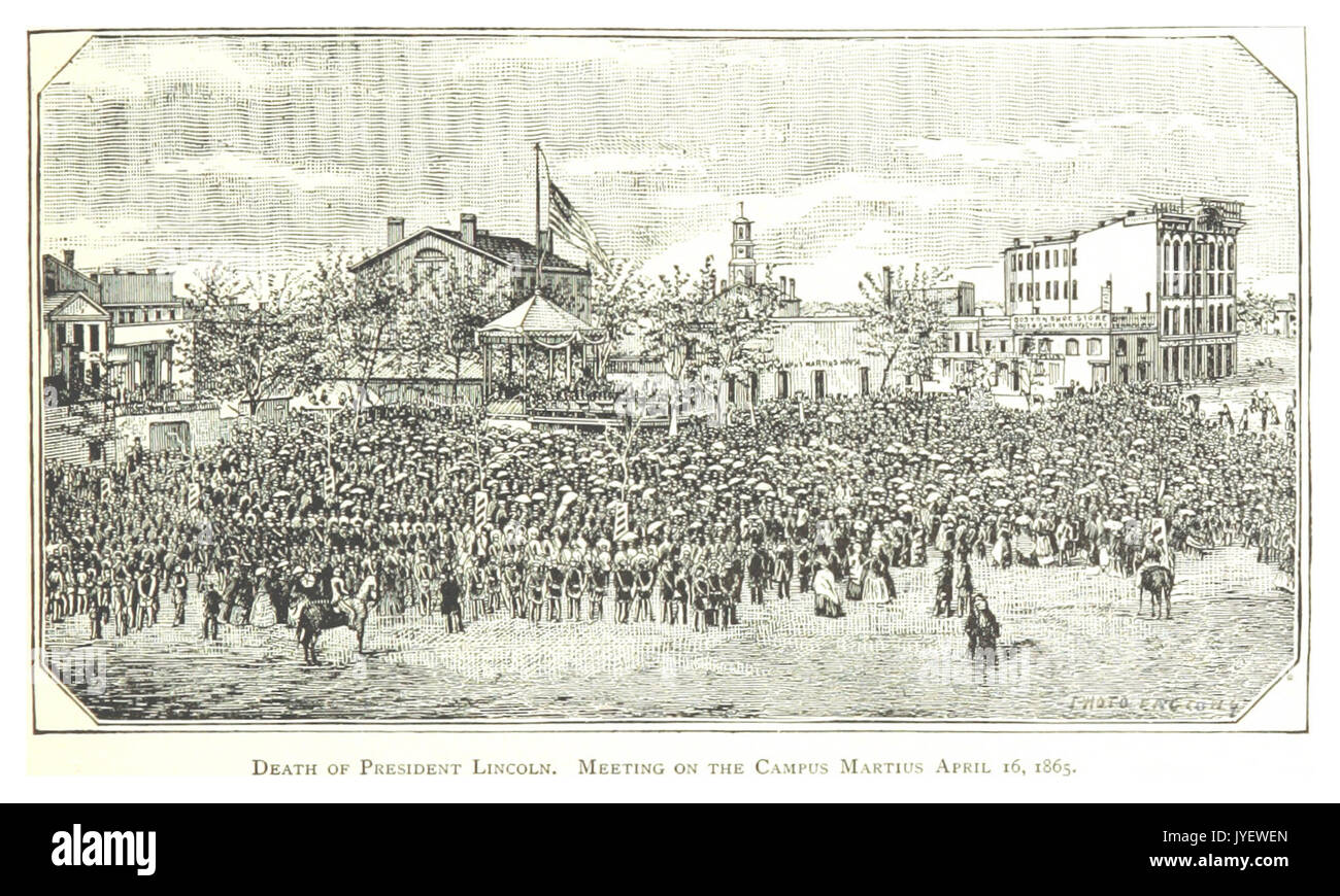 FARMER(1884) Detroit, p361 DEATH OF PRESIDENT LINCOLN. MEETING ON THE CAMPUS MARTIUS (APRIL 16, 1865) Stock Photo
