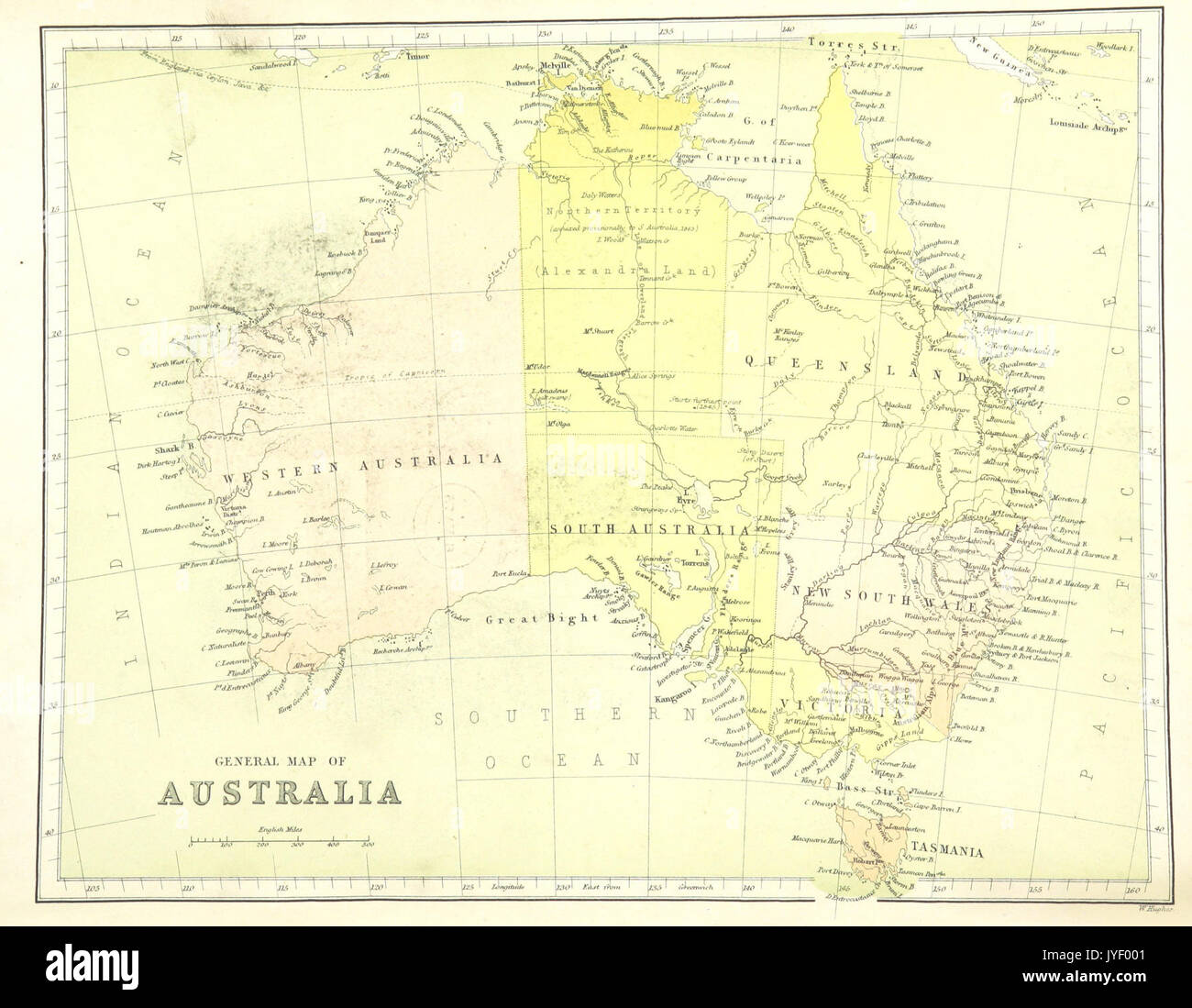 Vintage map australia textbook hi-res stock photography and images - Alamy