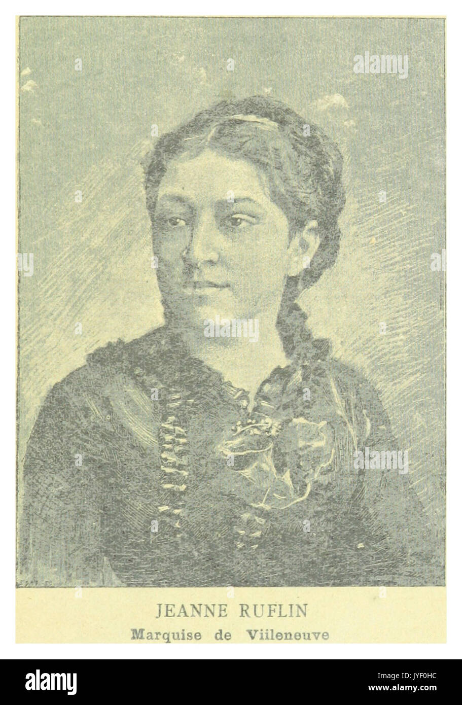 DUMONT(1892) p263 JEANNE RUFLIN, MARQUISE DE VIILENEUVE Stock Photo