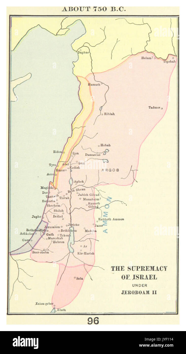 MACCOUN(1899) p117 ABOUT 750 B.C.   THE SUPREMACY OF ISRAEL UNDER JEROBOAM II. Stock Photo