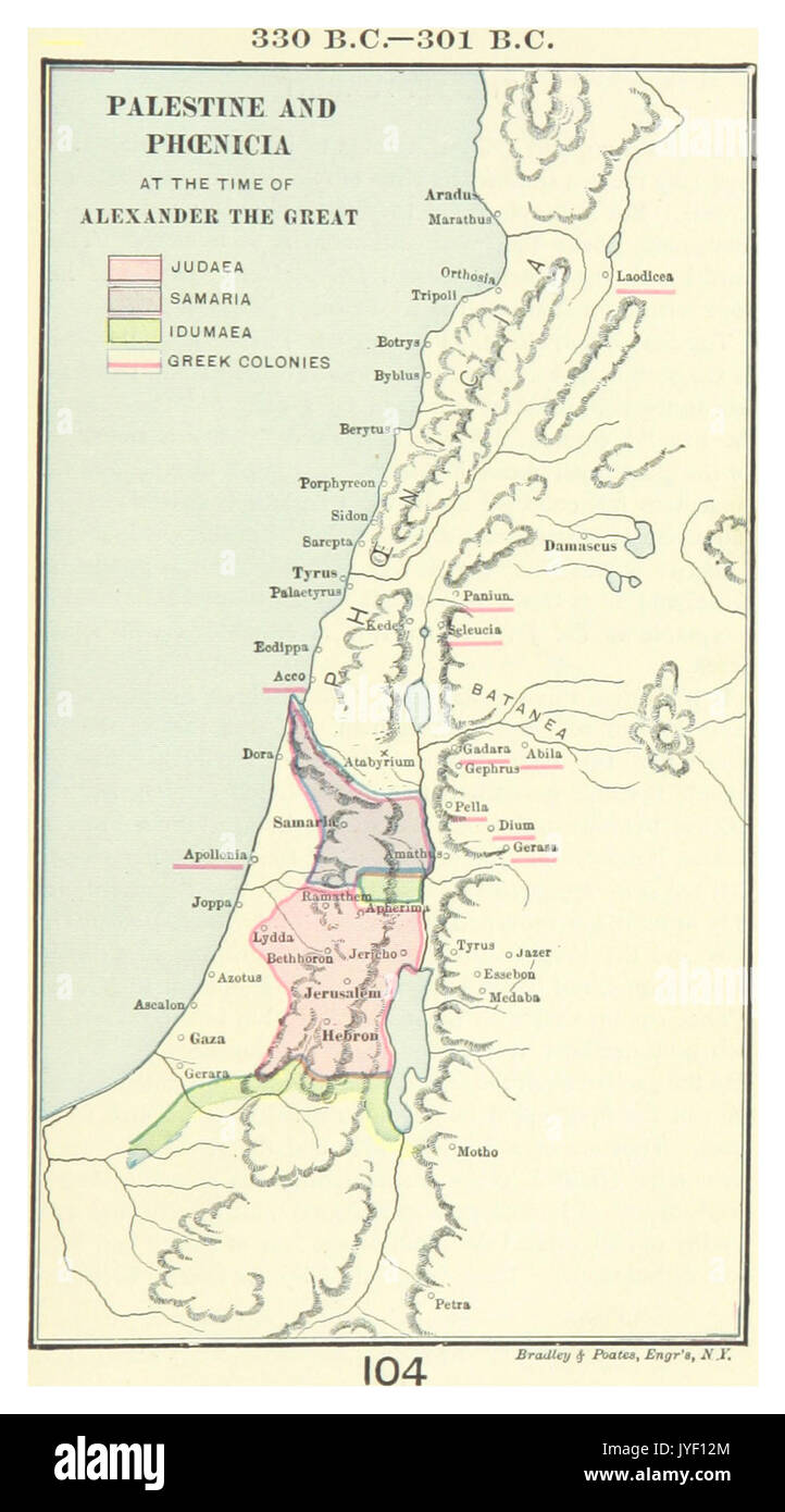 MACCOUN(1899) p137 330 B.C. 301 B.C. PALESTINE AND PHOENICIA, AT THE TIME OF ALEXANDER THE GREAT Stock Photo
