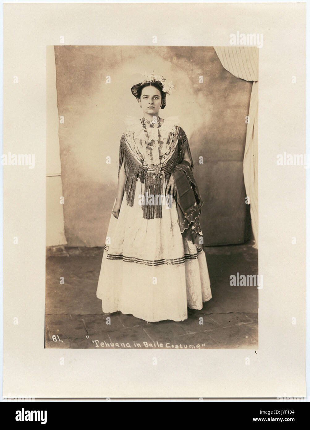 Tehuana in baile costume Stock Photo