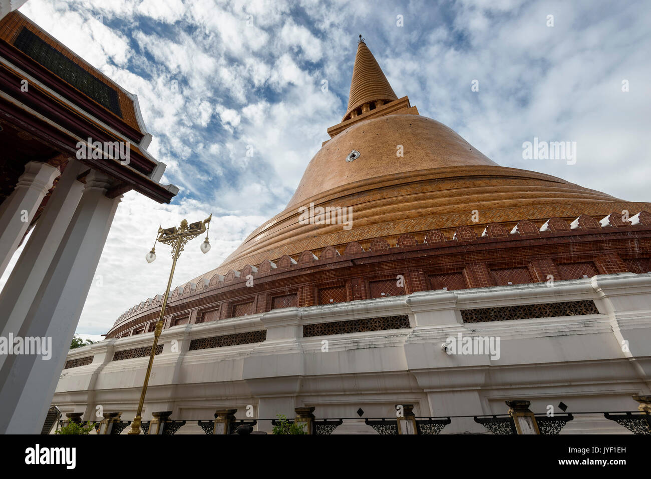 Phra Pathom Chedi, the most famous pagoda of Nakhon Pathom Province, Thailand Stock Photo