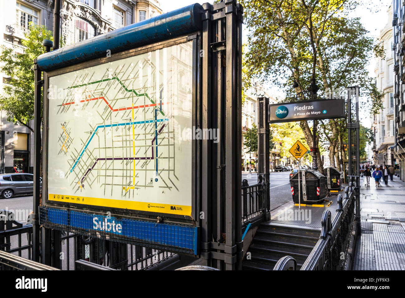 Avenida de Mayo in downtown Buenos Aires Stock Photo
