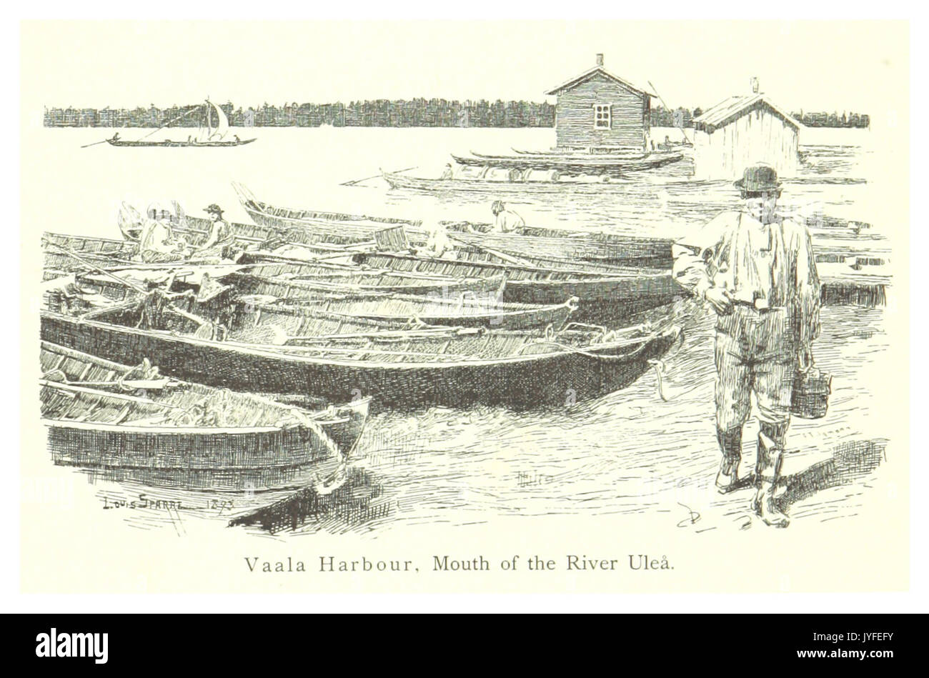 MECHELIN(1894) p211 Vaala Harbour Stock Photo