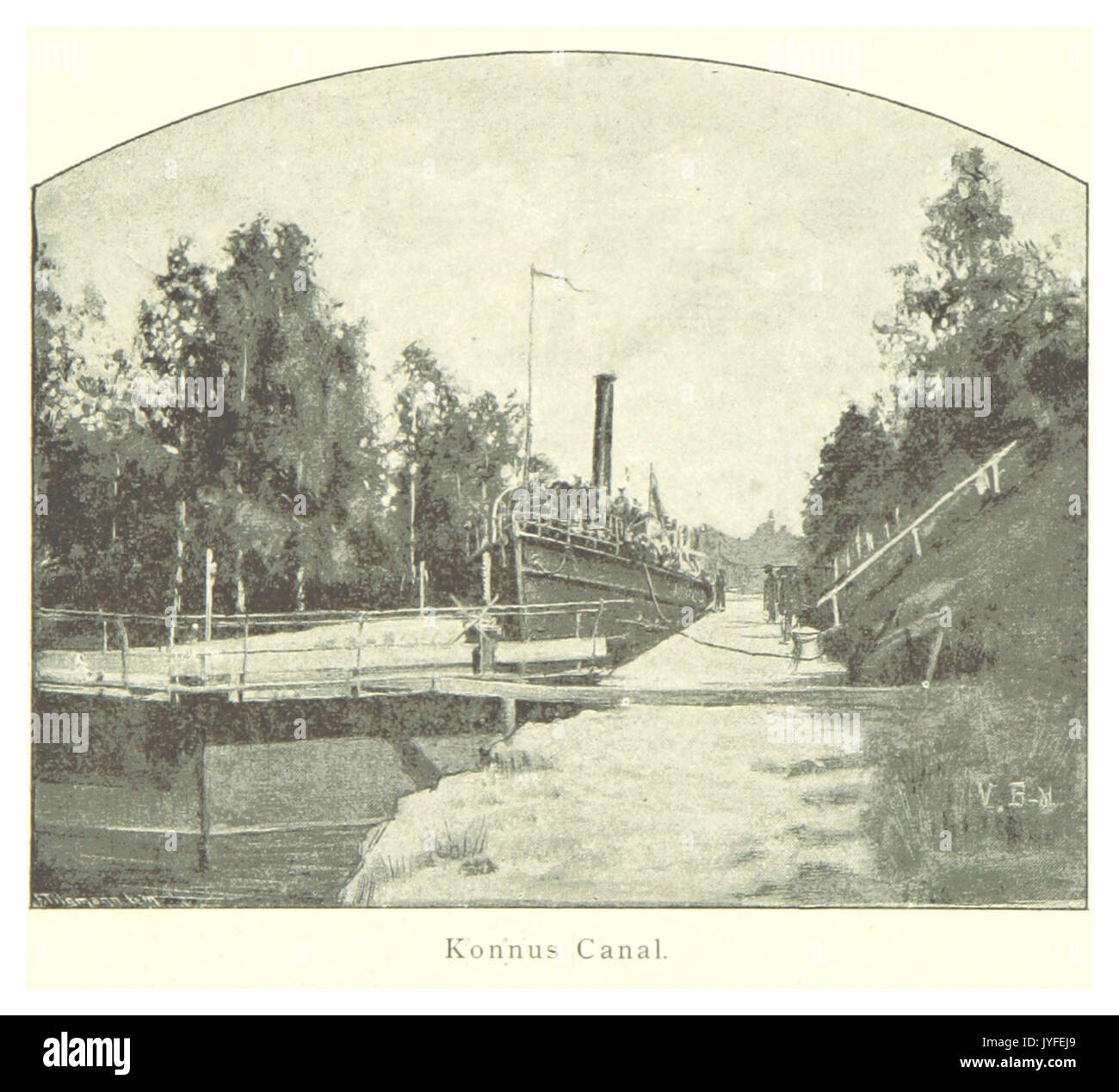 MECHELIN(1894) p206 Konnus Canal Stock Photo