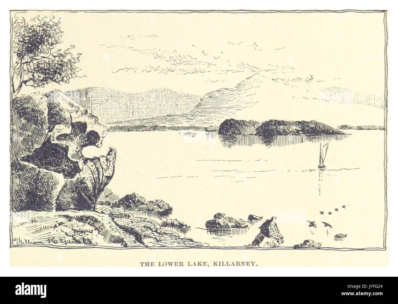 FRENCH(1891) p269 THE LOWER LAKE, KILLARNEY Stock Photo