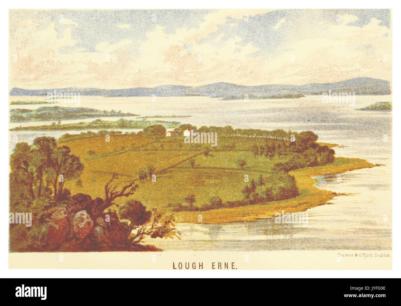 GODKIN&WALKER(1871) p443 LOUGH ERNE Stock Photo