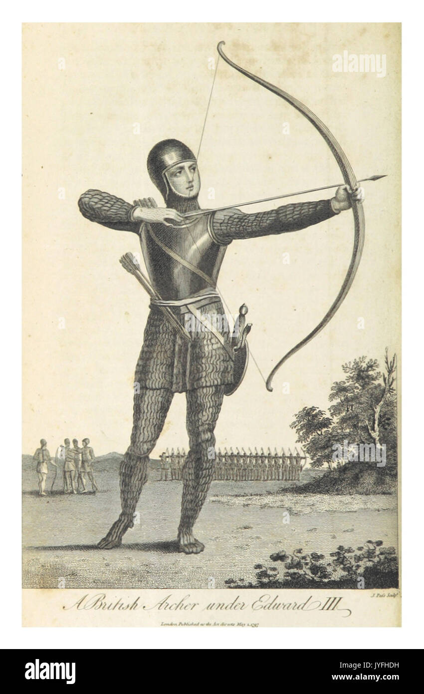 MANTE(1800) p1.378 A BRITISH ARCHER Stock Photo - Alamy