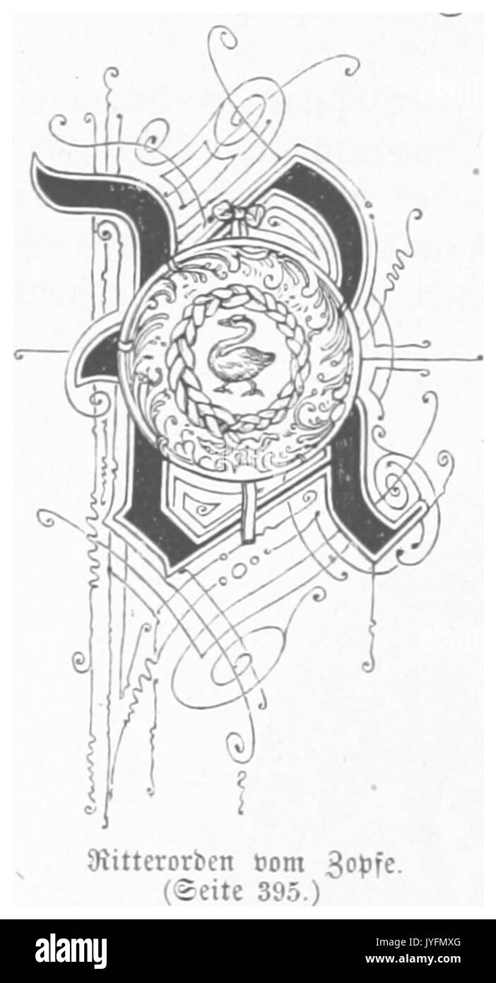 BERMANN(1880) p0424 Ritterorden zum Zopfe Stock Photo