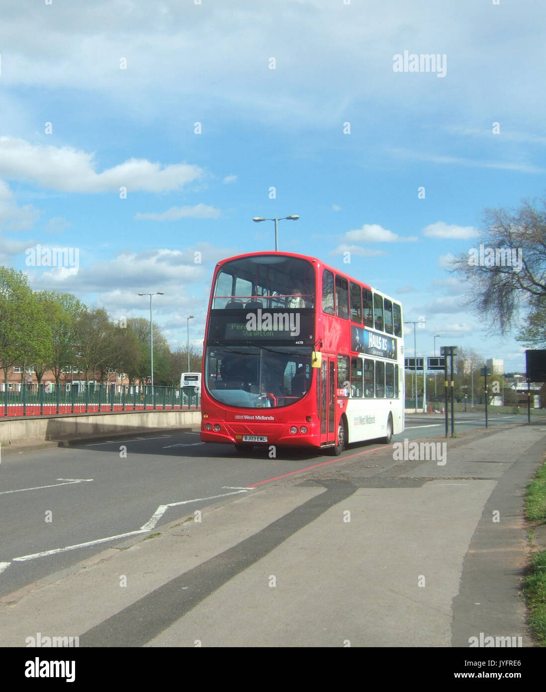 A National Express West Midlands Volvo B7TL Wright Eclipse Gemini on Route 7 (3) Stock Photo