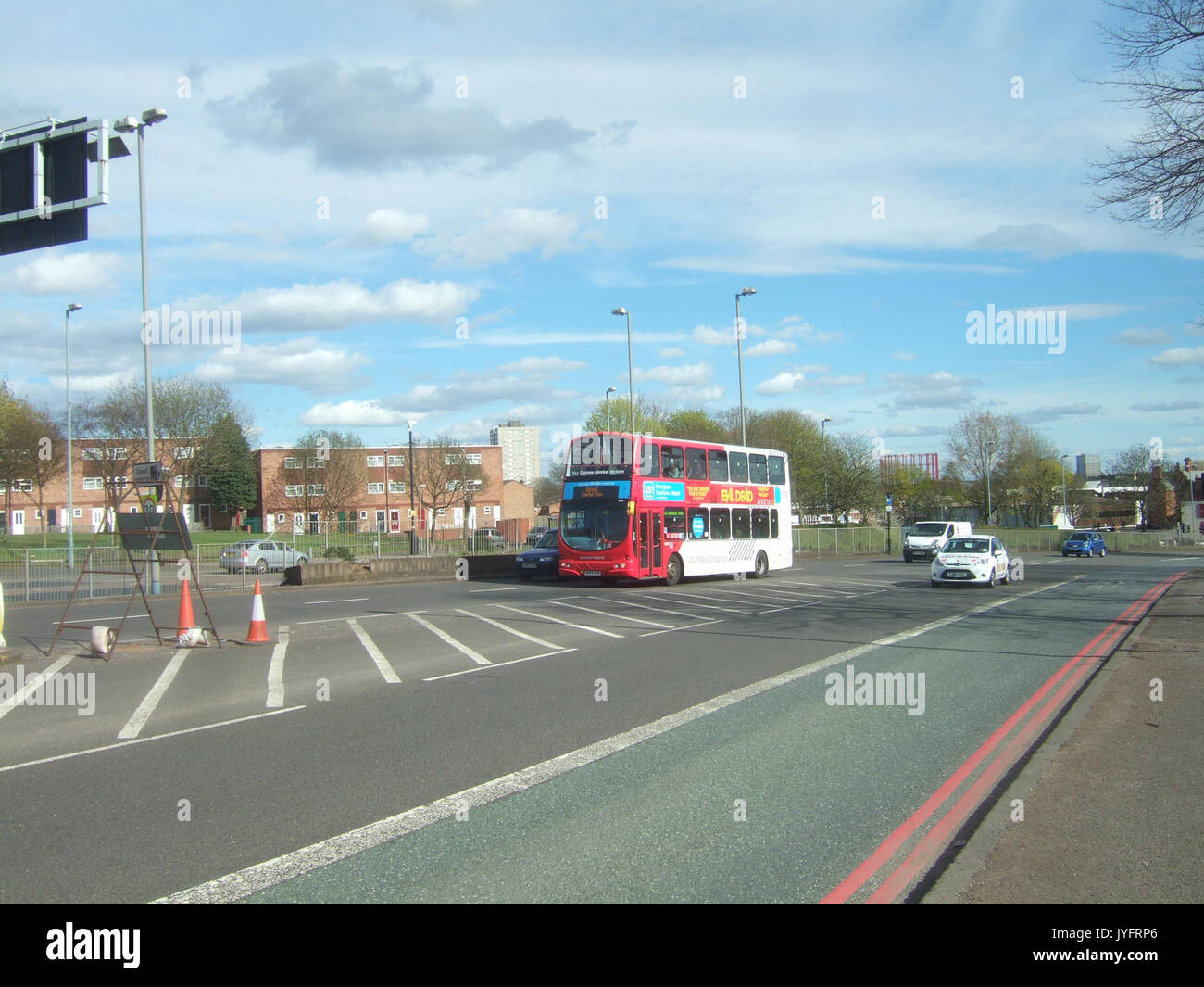 A National Express West Midlands Volvo B7TL Wright Eclipse Gemini on Route X51 Stock Photo