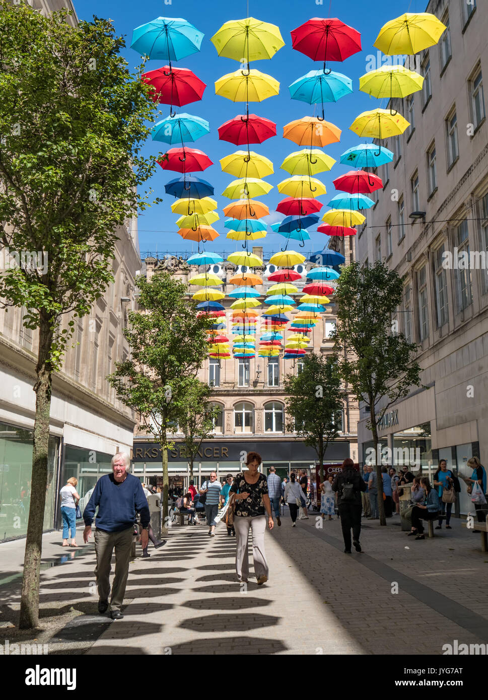 The Umbrella Project - sculpture in Liverpool Stock Photo