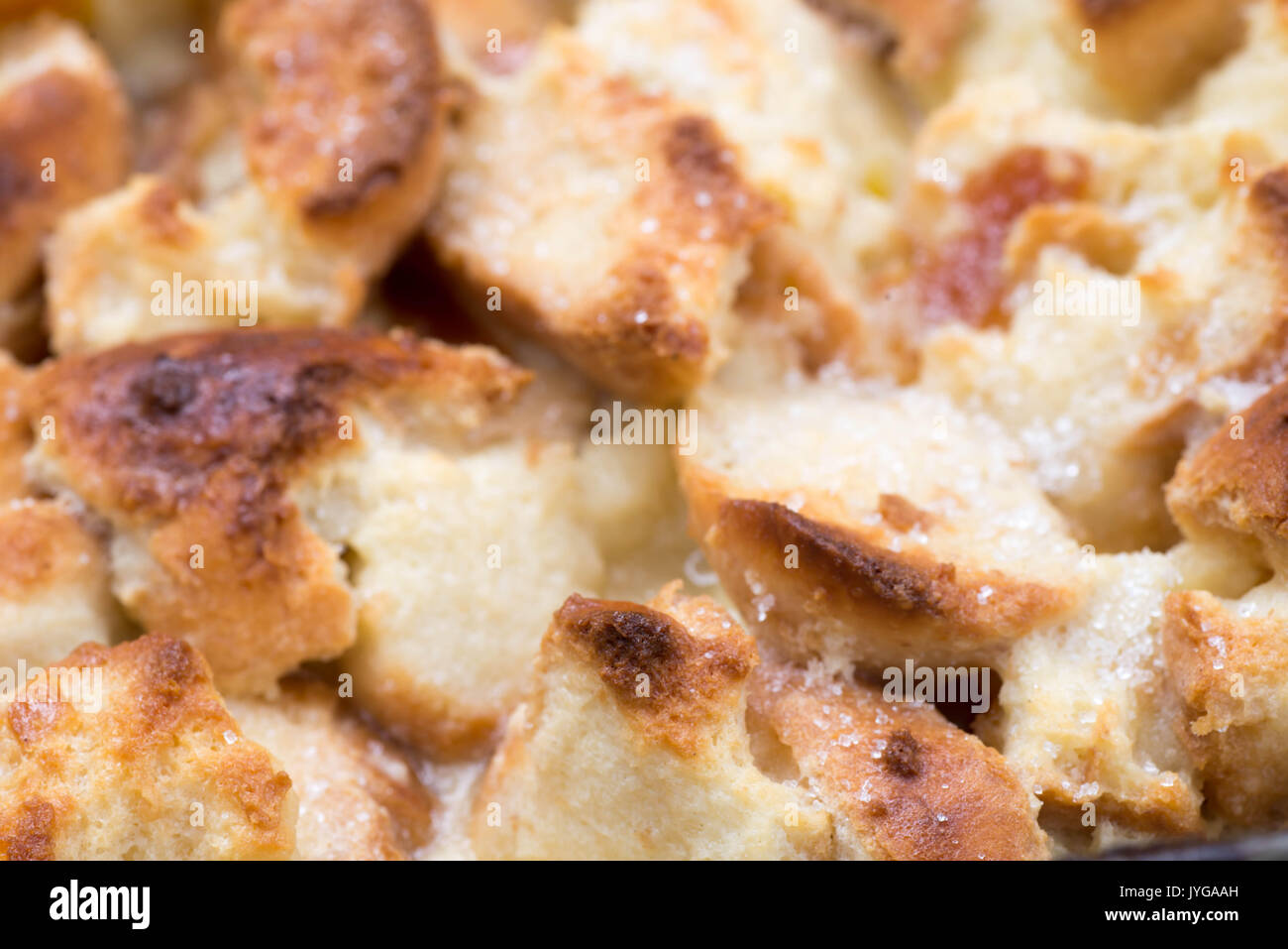 bread and butter pudding traditional English dessert Stock Photo