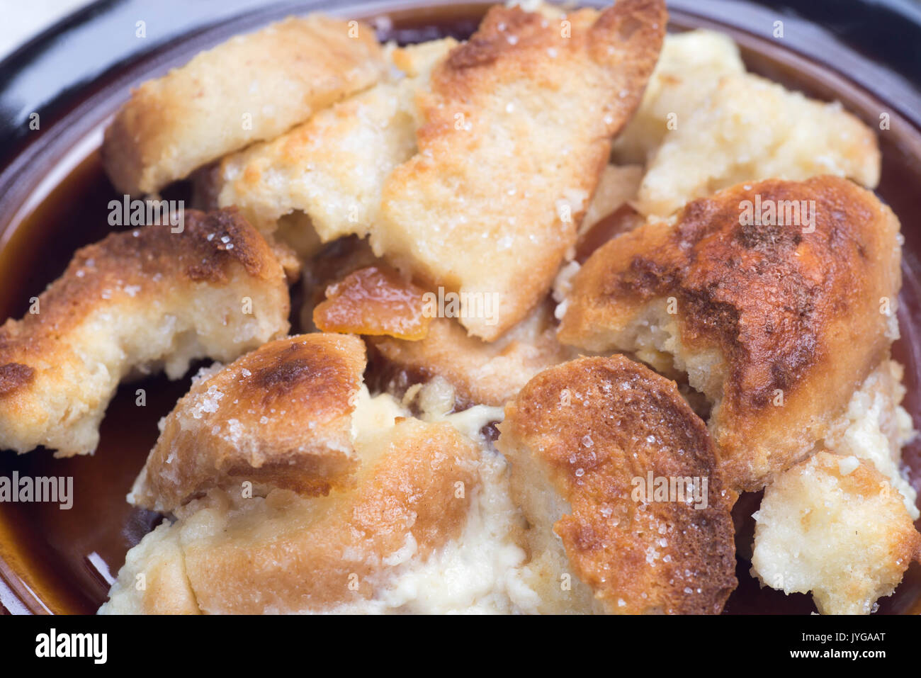 bread and butter pudding traditional English dessert Stock Photo Alamy