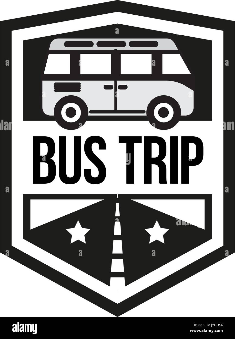 The bus trip logo Stock Vector