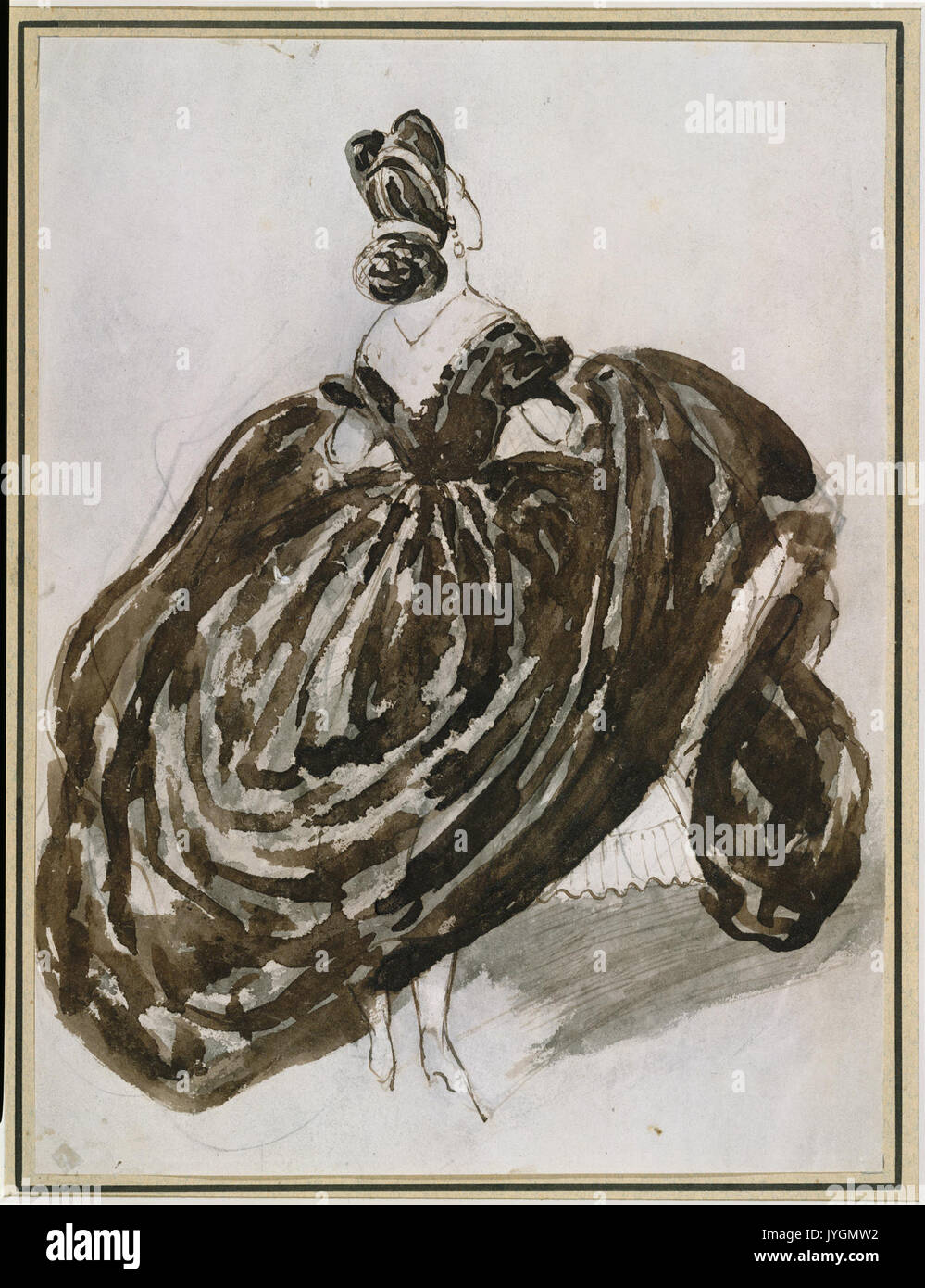 A Parisienne Seen from the Back MET DT3280 Stock Photo