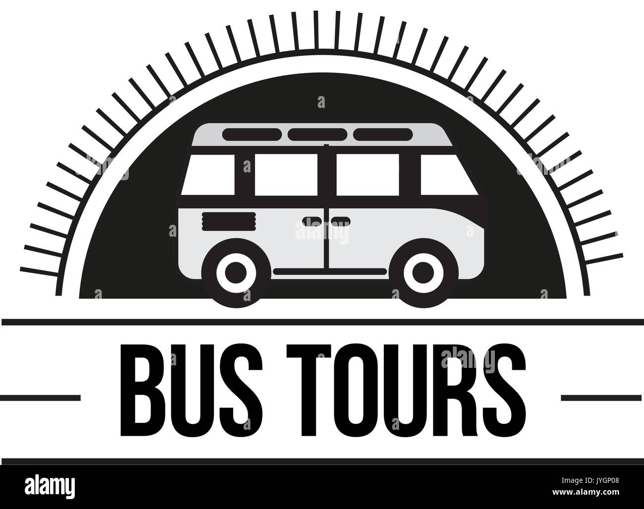 The bus trip logo Stock Vector