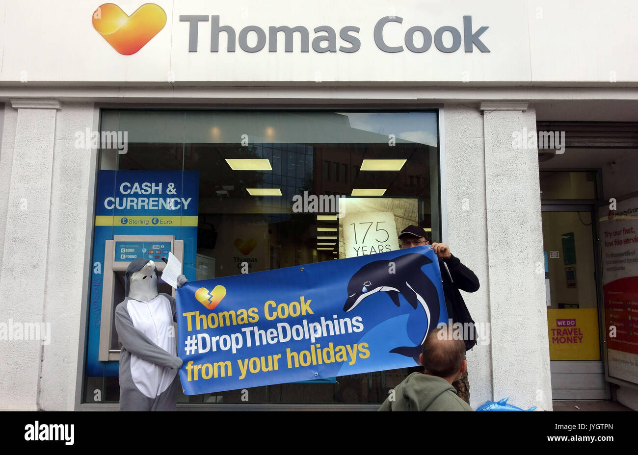 Thomas Cook Protest Alamy animal logo hi-res stock photography and images - Alamy