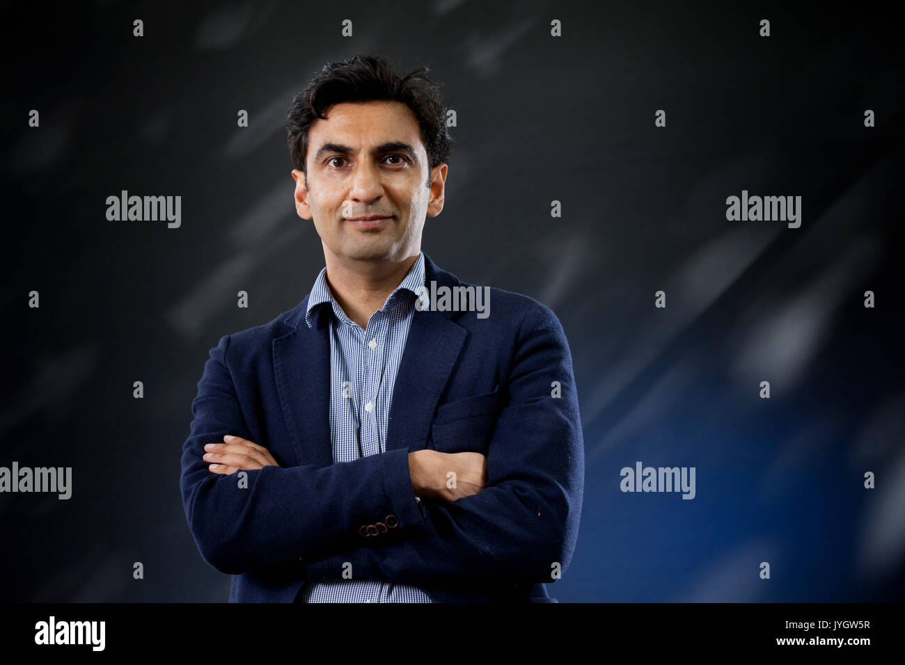 Edinburgh, UK. 19th Aug, 2017. Tahir Abbas, the British political scientist and researcher, appearing at the Edinburgh International Book Festival. Credit: GARY DOAK/Alamy Live News Stock Photo