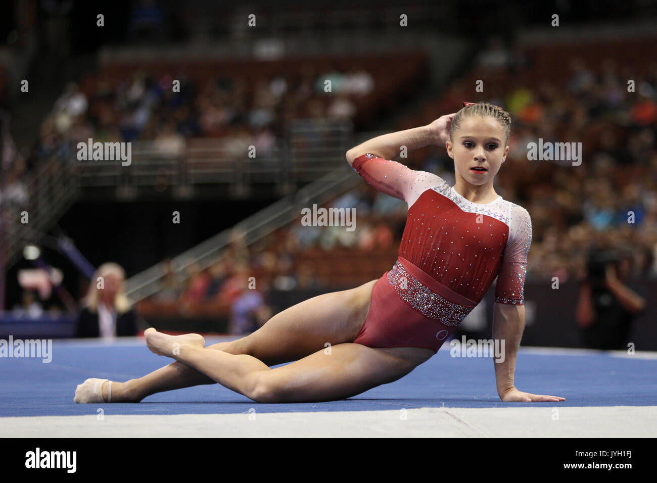 August 18, 2017: Gymnast Ragan Smith competes on the first day of the ...