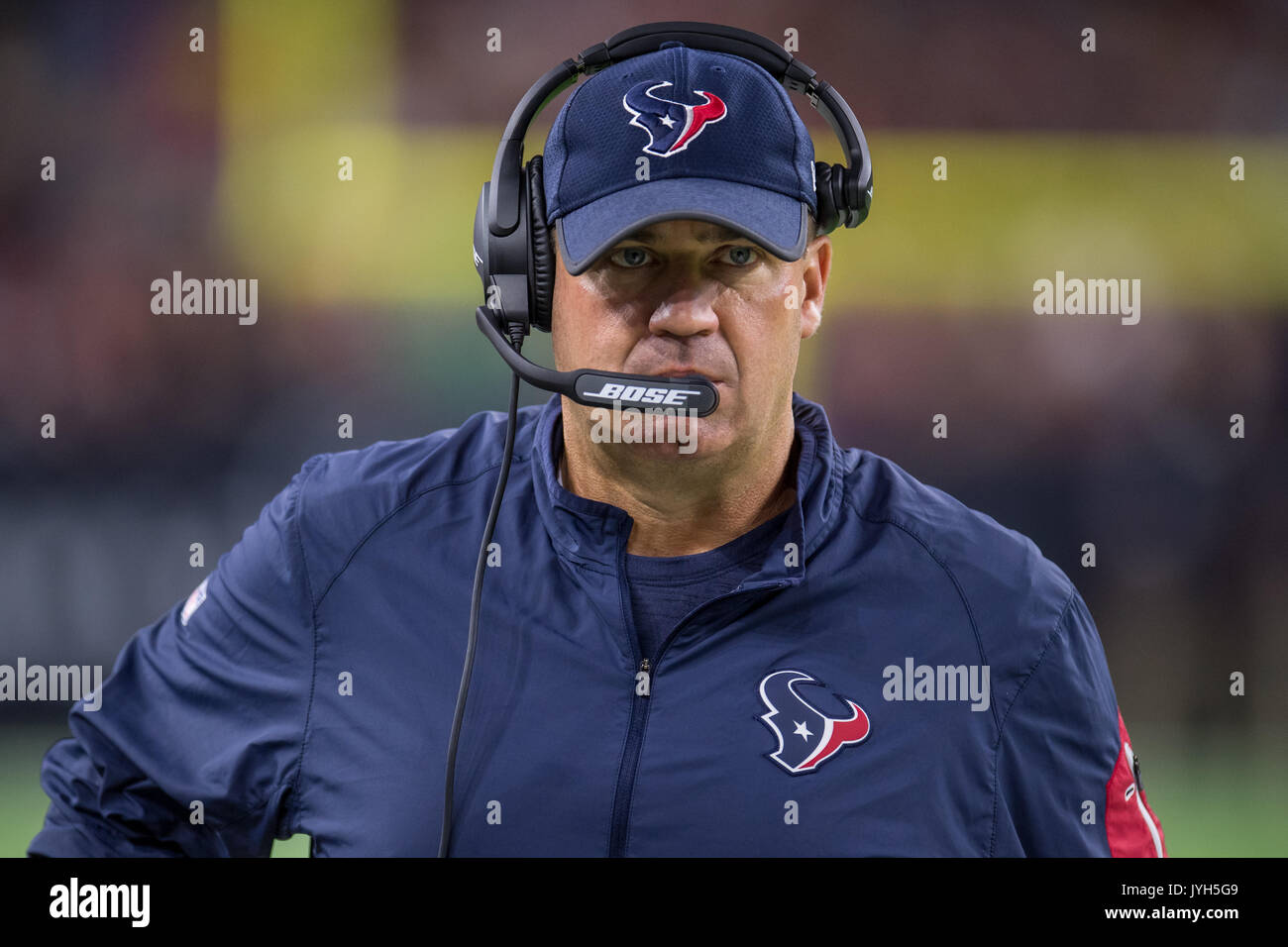 August 19, 2017: Houston Texans head coach Bill O'Brien walks the