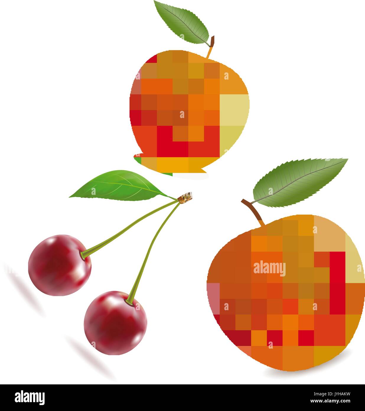 vector set of fruit icons Stock Vector Image & Art - Alamy