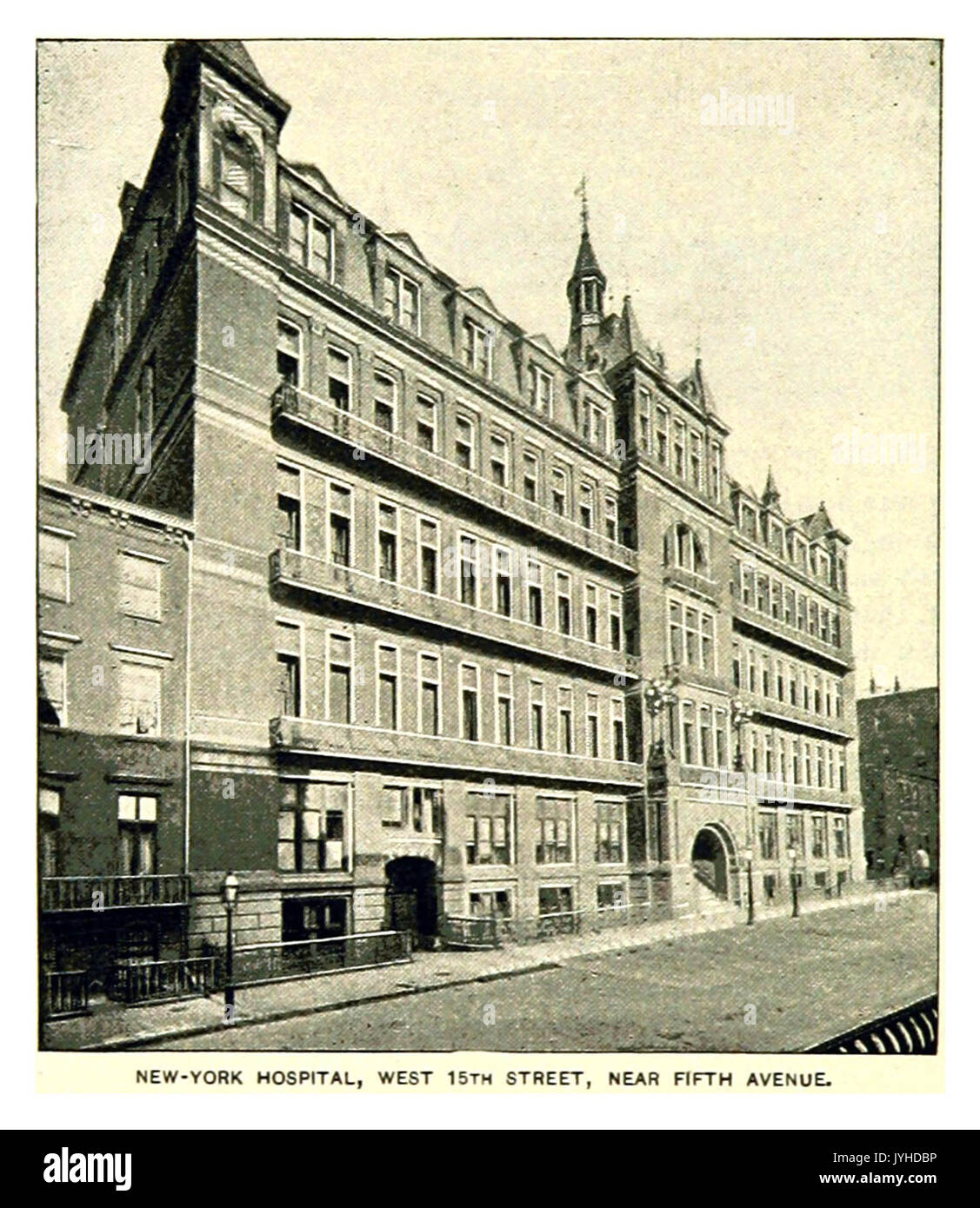 (King1893NYC) pg470 NEW YORK HOSPITAL, WEST 15TH STREET, NEAR FIFTH AVENUE Stock Photo