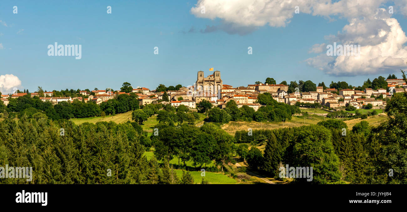 Abbey of La Chaise Dieu and its village, Haute Loire, Auvergne, France,  Europe Stock Photo - Alamy