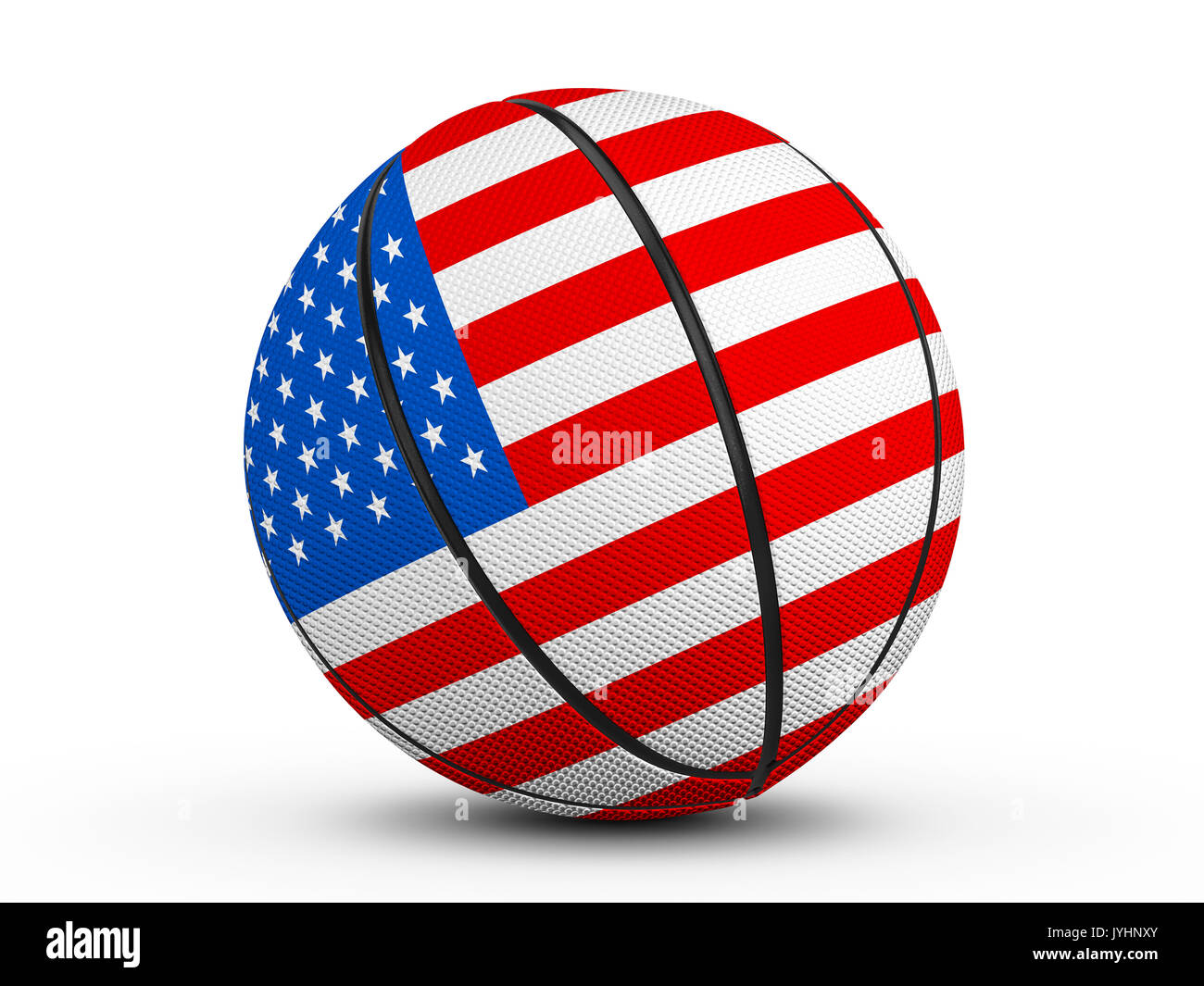 Basketball ball USA flag on a white background. 3D illustration Stock Photo Alamy