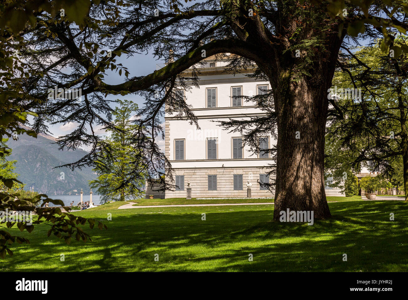 The gardens of Villa Melzi d'Eril, Lake Como, Lombardy, Italy. Stock Photo
