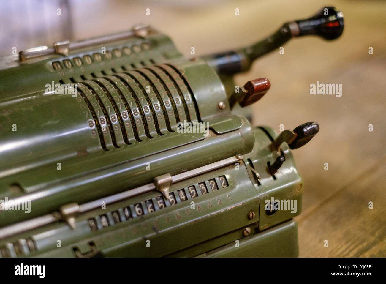 numbers on counter / old machinery macro / vintage technology Stock ...