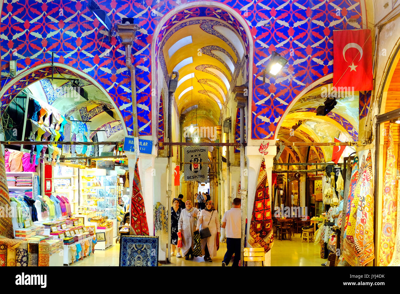 Interior of the grand bazaar, Istanbul, Turkey Stock Photo