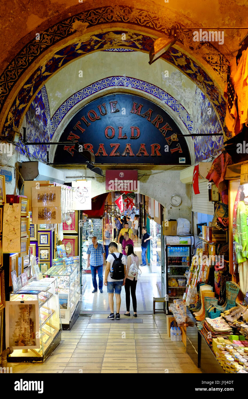 Interior of the grand bazaar, Istanbul, Turkey Stock Photo