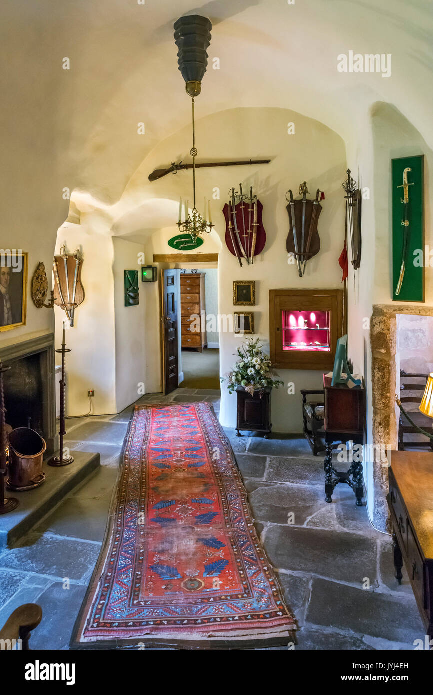 Interior of Crathes Castle, Banchory, Aberdeenshire, Scotland, UK Stock Photo