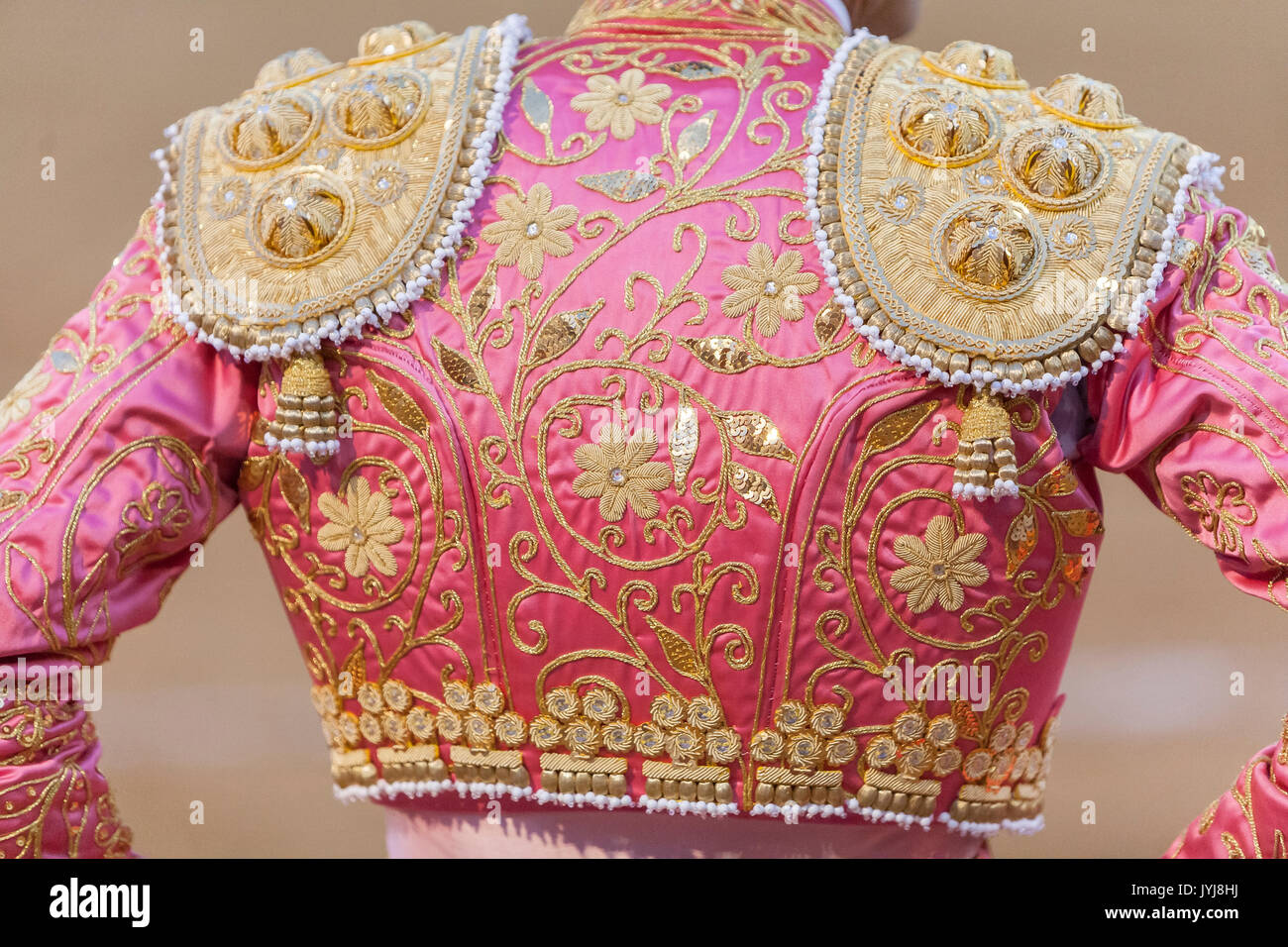 Detail of the 'traje de luces' or bullfighter dress, Spain Stock Photo