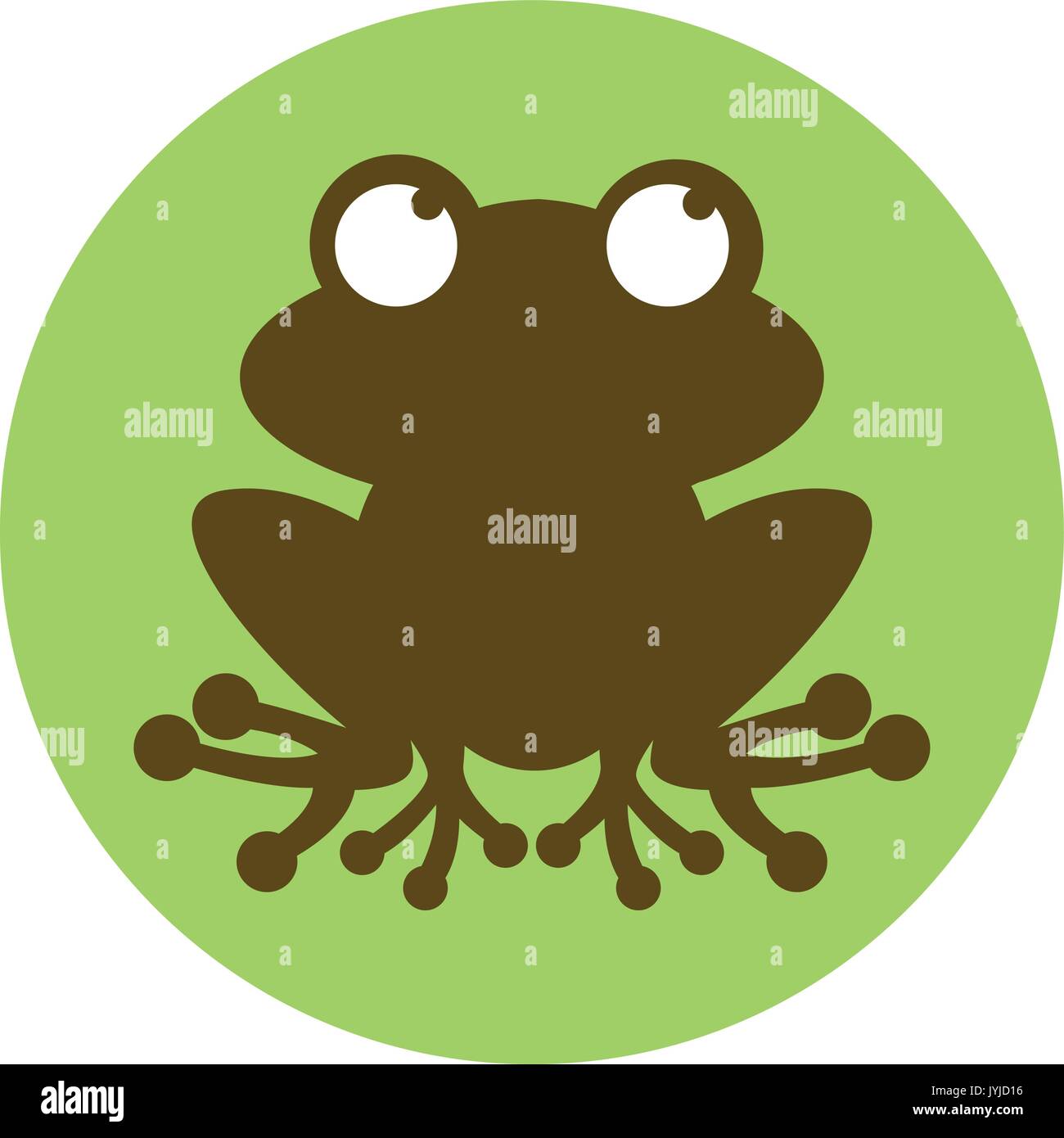 Cartoon Frog in Silhouette Vector Illustration Stock Vector Image & Art ...
