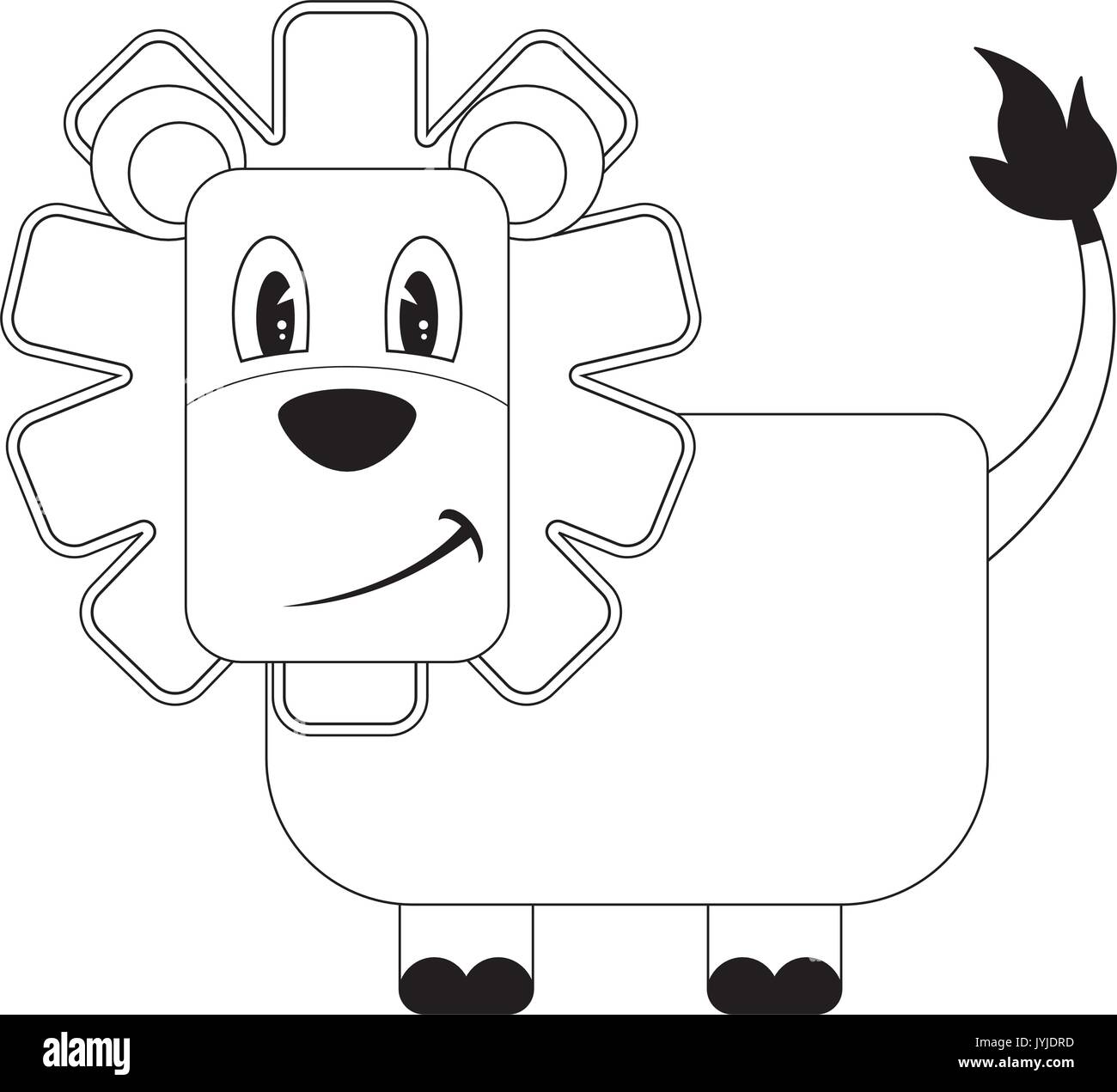 Cute Cartoon Lion Line Drawing Vector Illustration Stock Vector Image & Art - Alamy Cute Cartoon Lion Line Drawing Vector Illustration Stock Vector Image & Art - Alamy