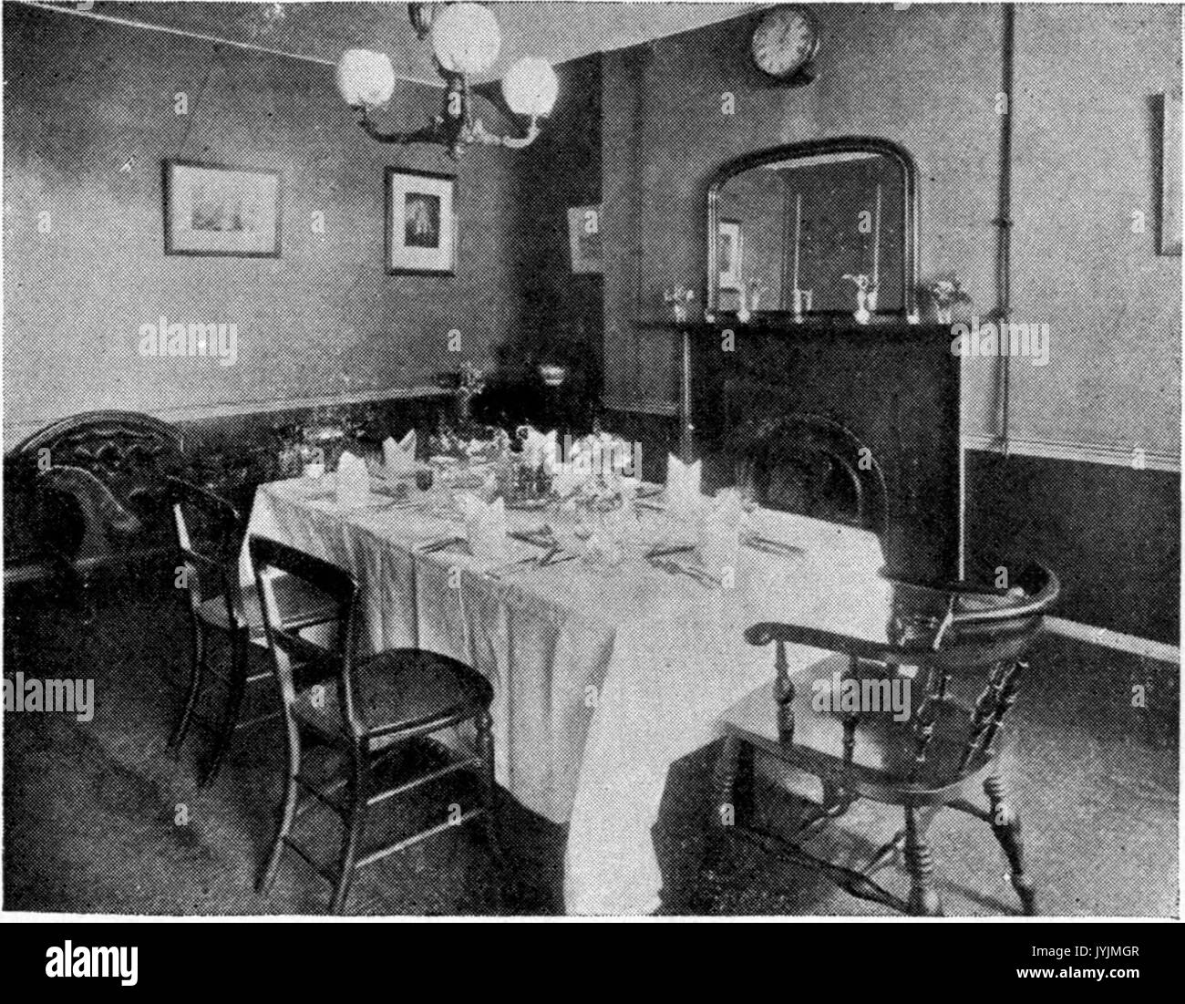 A dining room in the demolished wing (George Inn, Southwark) Stock Photo