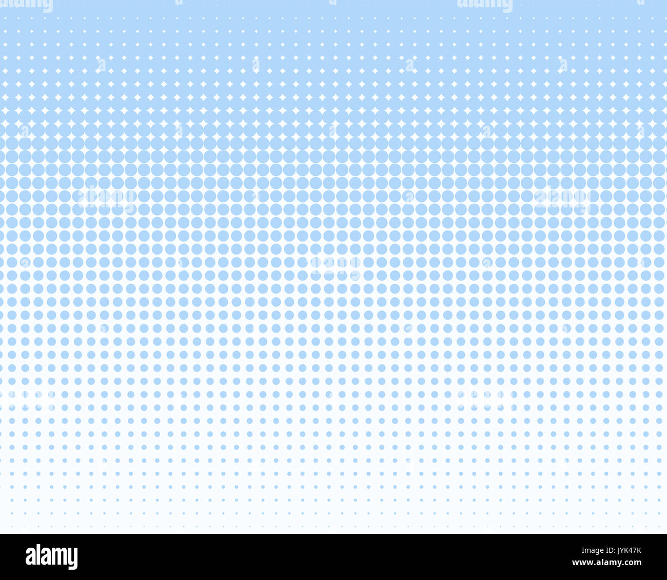 Vertical gradient blue halftone dots background. Pop art template ...