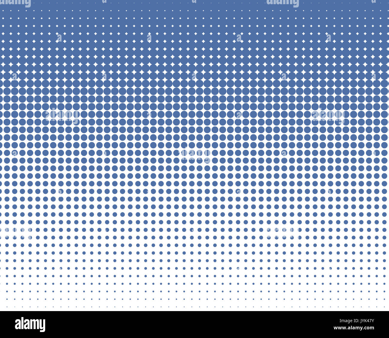 Vertical Gradient Blue Halftone Dots Background Pop Art Template