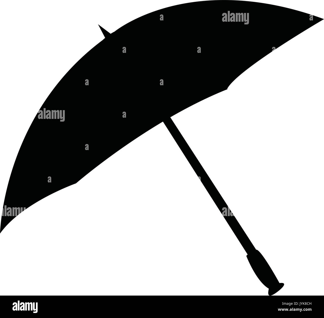 A black and white silhouette of an umbrella Stock Vector Image & Art ...