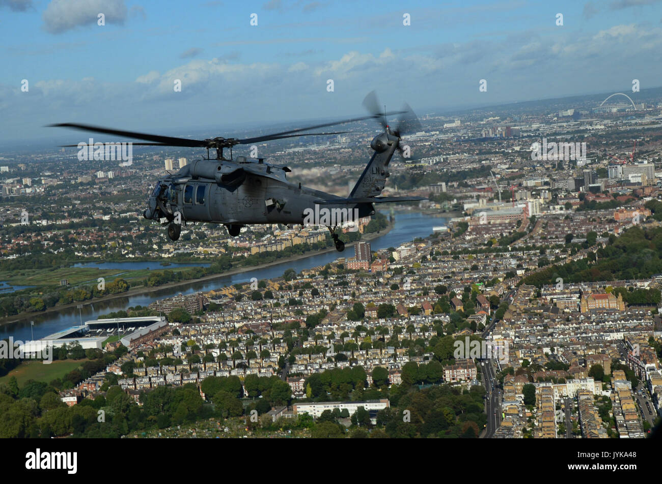A 56th Rescue Squadron HH-60G Pavehawk helicopter assigned to Royal Air ...