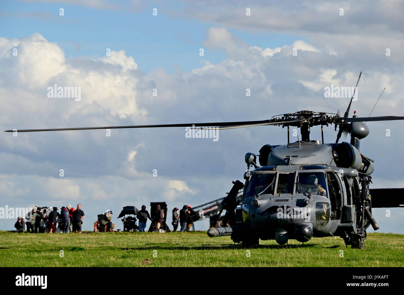 A 56th Rescue Squadron HH-60G Pavehawk helicopter assigned to Royal Air ...