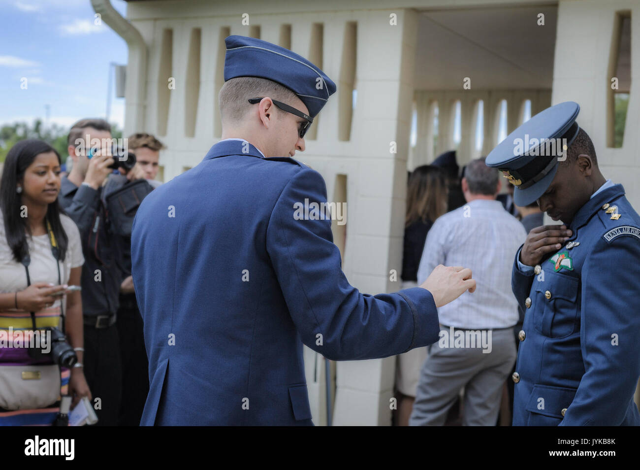 Kenyan Air Force 1st Lt. Leonard Koech (right) and 2nd Lt. Landon