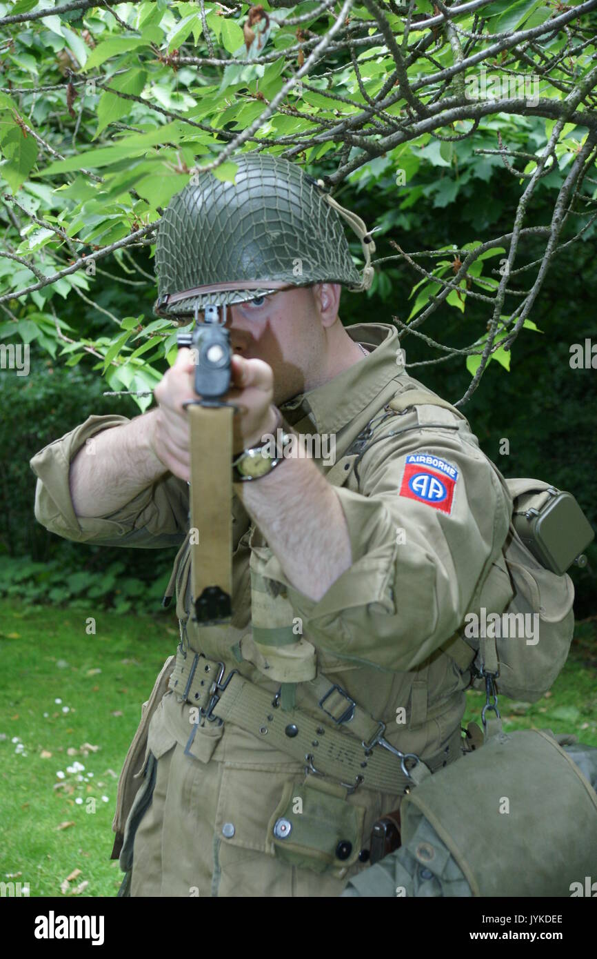 world war two American paratrooper Stock Photo