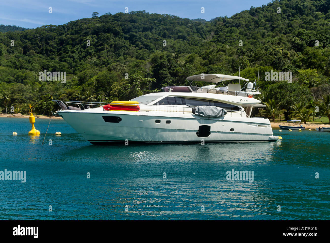 Yacht in Angra dos Reis during summer time Stock Photo