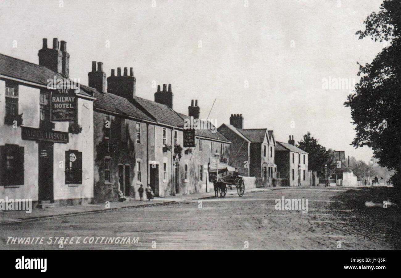 1905 on Thwaite Street, Cottingham, East Yorkshire, England Stock Photo